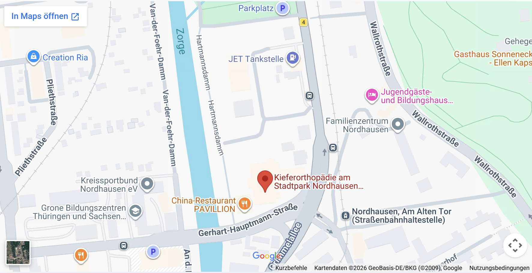 Standort Kieferorthopädie am Stadtpark Nordhausen